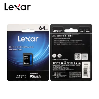 Lexar SDXC 128GB Pomnilniško Kartico V30 64 G SD Kartica 32GB U1 Flash Kartice Visoke Hitrosti Do Max 95M C10 633x Za Fotoaparat Prvotne