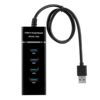 4 Vrat USB 3.0 Hub Super Hitrost 5Gbps Pretvornik Kabel Adapter za Cepilec za Prenosni RAČUNALNIK Prenosni Visoke Kakovosti 4 Vrat USB 3.0 Hub Nova