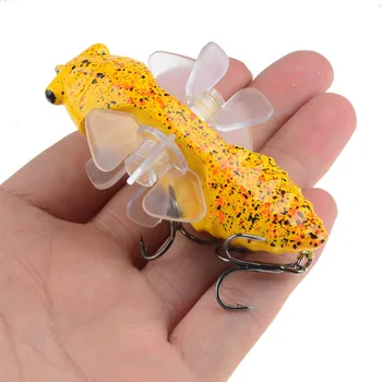 Whopper plopper 7.5 cm 15.5 g Plavajoče Popper Fishing Lure Umetne Trdi Vabe Wobbler Vrtečim Repom Ribištvu Tackle 3D Oči