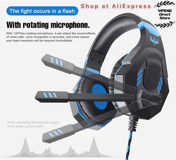OVLENG P30 Žično Gaming Slušalke E-Šport z Mic Stereo Surround Zvok Hi-fi Slušalke za PS4 Prenosni RAČUNALNIK 3.5 mm Jack HD Voice