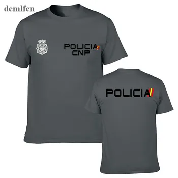 Espana Policia Španija Nacionalne Policije Espana Policia Anti Nemirov Swat Geo Gre Posebne Sile Moški T-shirt Vrhovi Tees