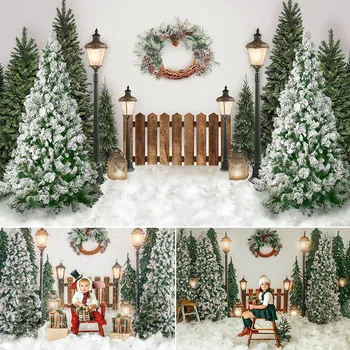 Mocsicka Božič Fotografija Ozadje Pozimi Sneg, Portret, v Ozadju za Foto Studio Božično Drevo Photocall Photoshoot