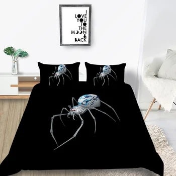 3D Spider web printing Odeja Pokriva Rjuhe Kritje Nastavite Vzglavnik Shams Posteljnina Nabor Kralj Kraljica Polno Eno Domačega Tekstilnega