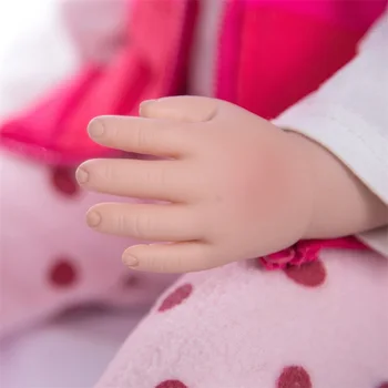Rodi Otroka Veren 22 palčni 55 CM Dekle Pink Princess Zimska Oblačila Božično Darilo Plišastih Igrač Otrokom Soigralec Babe Boneca Srčkan