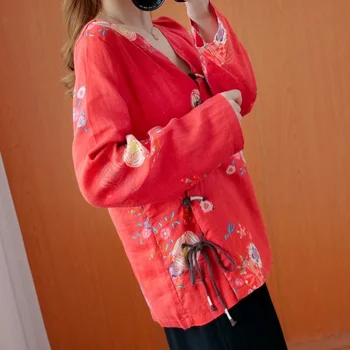 Kitajski Slog Obleka Ženske Obleke 2020 Cheongsam Vrh Perilo, Srajce Poševna Bluzo Bombaž Hanfu Ženske Kitajski Vrhovi FF2919