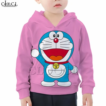 Otrok Baby Girl Obleke Risanka Doraemon Hoodie 3D Tiskanja Priložnostne Hči Majica Tinkerbell Baby Boy Malčka Šport Vrhovi