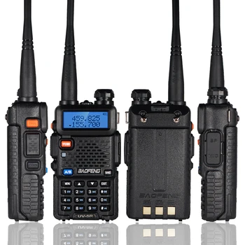 2Pcs Baofeng UV-5R Walkie Talkie 5W Prenosni CB Radio BF-UV5R Dual Band VHF/UHF oddajnik in Sprejemnik, UV-5R Dva Načina Lova Ham Radio