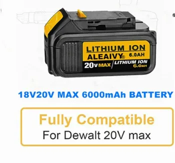 Aleaivy Original20v 6.0 Ah MAX XR Baterije menjave Orodja Za DeWalt DCB184 DCB181 DCB182 DCB200 20V 5A 18Volt 20V Baterije