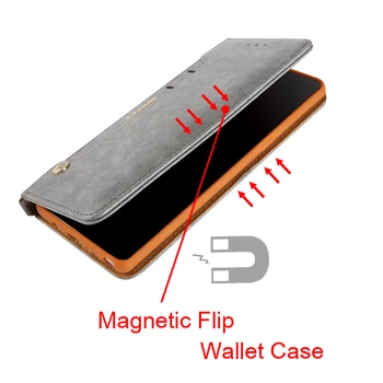 Za iPhone 11 Pro Max Primeru Magnetni PU Usnja Flip Case Za iPhone 6 6S 7 8 Plus X XR XS Max 12 Primeru Denarnice Stojalo Kartic Reža