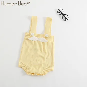Humor Medved Jesen Pomlad Bombaža, Pletene Baby Boy Baby Girl obleke Romper Srčkan Otroci Oblačila za Dojenčka, Malčka, Pulover Otroci Obleke