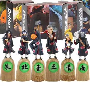 23-26 cm Anime Naruto Akatsuki Uchiha Itachi Hoshigaki Deidara Kakuzu Hidan Obito PVC Akcijska Figura Model Igrače