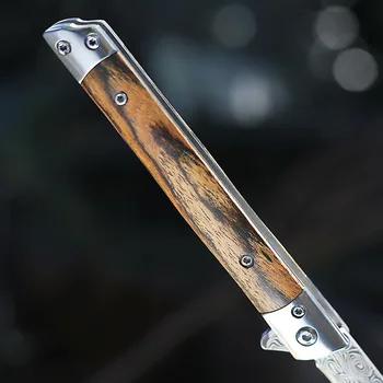 Damask Vzorec Čarobno Pero, Nož na Prostem Nož Self-defense Nož Visoko Trdoto Folding Nož Prenosni Mini Zložljiv Nož