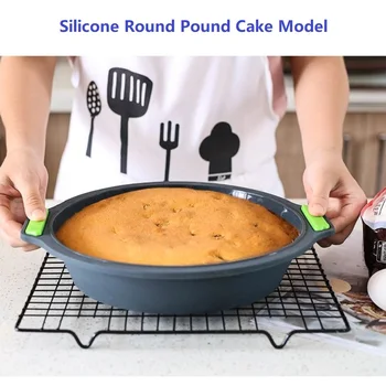 Silikonski Krog Funt Torto Model Kuhinjski Element Primerna Za Mikrovalovno Pečico Hladilnik Hrana Razred Torto Plesni Pladenj Za Peko