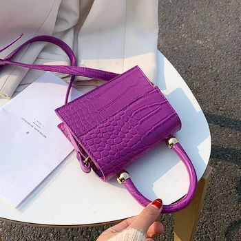 Moda aligator kvadratnih ženske ramo torbe, oblikovalec torbice luksuzni pu usnje crossbody vrečko ženski majhne torbice 2020 poletje