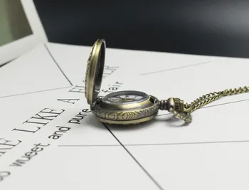 Tema Šole Hufflepuff Žepne Ure Quartz Engrave žepna ura verige ogrlica neodvisno Moških reloj de bolsillo