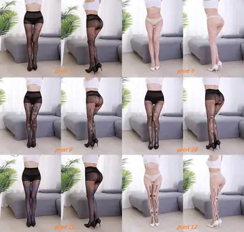 Novih Modelov Mozimer Visoke Kakovosti Seksi Črke Nogavice Pregleden Pantyhose Womens Nogavice