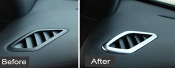 2PCS avto-styling Opremo Chrome nadzorna plošča AC Kritje Trim Zraka Vent Vtičnico Bleščica za Mercedes Benz CLA 200 GLA