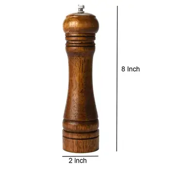 Poper Mlinček za Poper Mlin Masivnega lesa z močno nastavljiv keramični mlinček 8 Inch