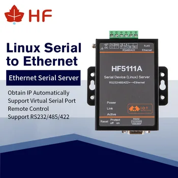 CE FCC Uradni HF5111A Serijski Strežnik, RJ45 RS232/485/422 Za Ethernet Linux serial Port (Serijska vrata Strežnika Pretvornik Naprava Industrijski DTU