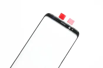Za Samsung Galaxy S8 G950 Zaslon na Dotik S8 Plus G955 sprednjim Steklom na Dotik Pokrov Prednji Zunanji Steklo Objektiv Rezervni Deli + 3M Lepilo