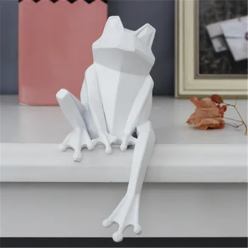 Nordijska Ustvarjalne smolo Origami Žaba Kiparstvo Letnik Žaba Kip Doma Dekor Obrti Smolo Živalskih Figur A1566