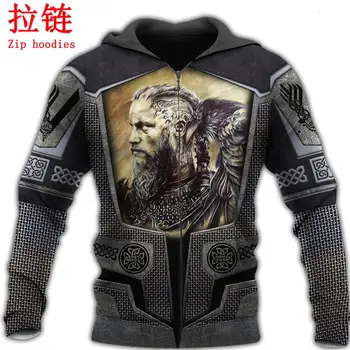 Moda Mens Viking Bog hoodies 3D tiskanih Tatoo Majica Hoodie Harajuku Jeseni Ulične Unisex Priložnostne Trenirko DW0116