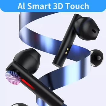TWS Bluetooth V5.0 Slušalke Polnjenje Box Brezžične Slušalke 9D Stereo Šport Nepremočljiva Čepkov Slušalke Z Dvojno Mikrofon