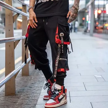 2020 Black Hip Hop Tovora Hlače Moški Bombaž Joggers Ulične Mode Sweatpants Priložnostne Harem Hlače Poleti Harajuku Hlače Moški