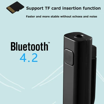JINSERTA Bluetooth Audio Sprejemnik Brezžični Adapter 3,5 mm Glasbe Brezžični vmesnik Podpira TF Kartice Komplet za Zvočnik izhod za Slušalke