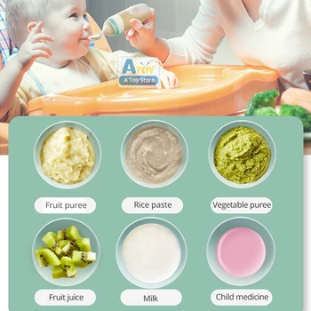 Silikonski Hranjenje Steklenički Malček Varno Newborn Baby Stisnite Hranjenje Žlico Mleka Žitnih Steklenico Baby Usposabljanje Napajalni Prehransko Dopolnilo