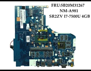 Visoka kakovost FRU:5B20M31267 ZA Lenovo 510-15IKB Prenosni računalnik z Matično ploščo CG413 CG513 CZ513 NM-A981 SR2ZV I7-7500U DDR4 4GB Preizkušen