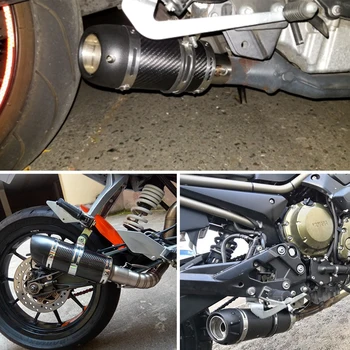 ZS MOTOS 51mm Univerzalno motorno kolo Ogljikovih Vlaken Izpušni Glušnik Spremenjen Izpušni iz Nerjavečega Jekla, Primerni Najbolj Motocikla