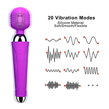 Močan Vibrator za Klitoris Stimulator USB Polnjenje Čarobno Palico AV Palico Vibratorji Sex Igrače za Ženske Vaginalne G Spot Massager