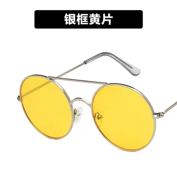 Dame Novo Vintage Krog Prevelik sončna Očala Ženske Retro luksuzni ogledalo Kovinska sončna Očala Moške blagovne Znamke Oblikovalec Očala UV400