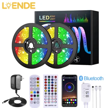 LED Trak RGB Osvetlitev 12V 5M 10 M 15M 20M Sprememba Barve SMD 2835 z Bluetooth Controller in Adapter za TV Doma Back Light DIY