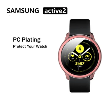 PC prevleka+Zaščitni ovitek, Kaljeno steklo za Samsung Galaxy Watch Aktivna 2 44/40mm za Varstvo Active2 44/40 mm Zaščitni Pokrov