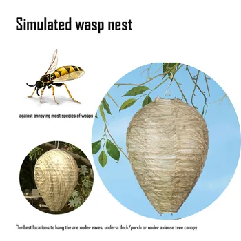 3PCS Visi Wasp Čebel Past Letenje Insektov Simulirani Wasp Gnezdo Učinkovit, Varen, nestrupen Visi Wasp Odvračanja za Ose Hornets