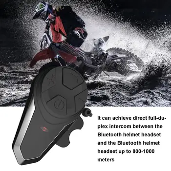 Bluetooth Motoristična Čelada Slušalke FM Redio 1000m Interkom Nepremočljiva BT-S3 Motocikla Interkom Bluetooth Slušalke Čelada