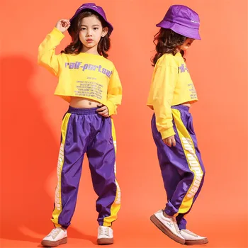 2019 Otrok hiphop Oblačila Jazz Plesne Kostume Srajce & Hlače Otroci Študent Street Dance Obrabe