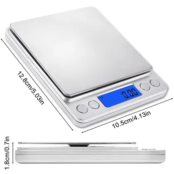 3 kg 0.01 Mini Natančnost Digitalni LCD Elektronsko Tehtnico Gramov Teže Ravnotežje Lestvica za Čaj Peko