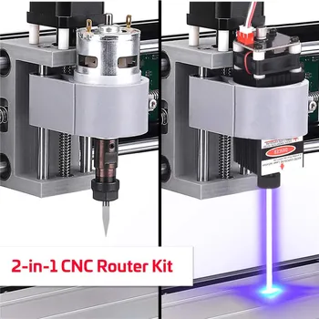 2-v-1 15w Laser Graverja CNC 3018 PRO Laser Graverja Les CNC Usmerjevalnik Pralni ER11 DIY Graviranje Stroj z Offline Krmilnik