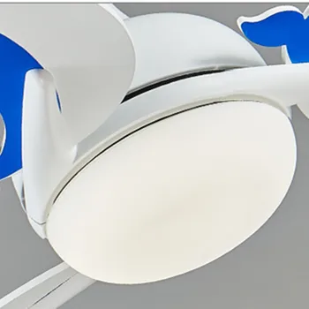 Dolphin 42 palčni led stropni ventilator z lučmi daljinski upravljalnik otroški sobi DC navijači ventilator lučka spalnica frekvenca Reverzibilna