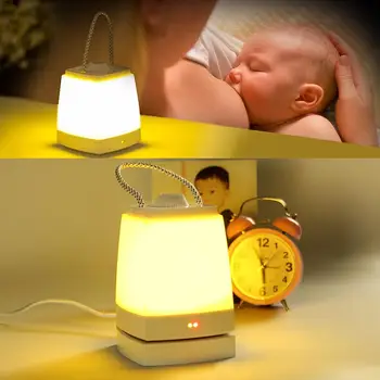 LED Nočna Lučka Stepless Zatemnitev Prenosni Usb Doma Spalnica Oči Varstvo Otroka, Hranjenje Lučka za osvetlitev Okolja