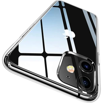 Ultra Tanek Slim Jasno Primeru Telefon Za iPhone 11 12 Pro Mini Max 7 8 6 6S Plus XR X XS Max SE 2020 Primeru Silikonski Prozoren Pokrov