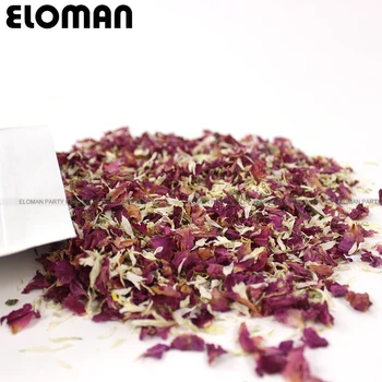 Naravni poročni konfeti ELOMAN posušene rose cvet latice konfeti poroke in rojstni dekoracijo biološko razgradljivih 1L