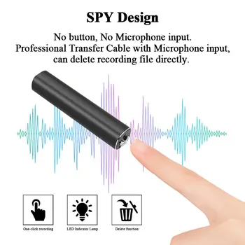 Super Mini Magnetni Snemalnik Zvoka Aktivira 500 Ur Snemanja 360 Dni Pripravljenosti Samrt MP3 Predvajalnik