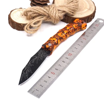 Majhen Zložljiv Nož v Žep Preživetje Taktično Nož Bambusa Design Outdoor Kuhinjo Sadje Nož za Kampiranje EOS Orodja Multitool