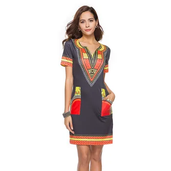 Afriške Obleko za Ženske Poletje Dashiki Afriške Obleke Za Pare Tiskanja Bogato Bazin Dashiki Vrh Afriške Plus Velikost Oblačila