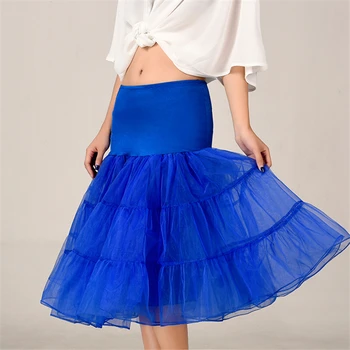 2020 Pomlad Cosplay Petticoat Ženska Underskirt 65 CM Dolžina Kolena Okrajšava Za Poroko Petticoat 3 Plasti Zabuhle Organza Večer Tutu