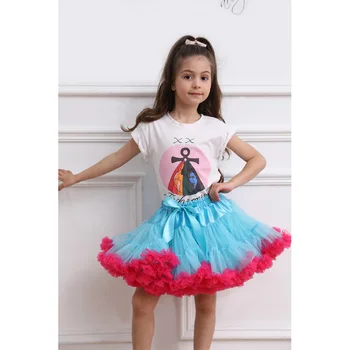 Nov Prihod 2020 Otrok Petticoat Mnini Tutu Krilo Žogo Obleke Ples Dveh Barvah Splice Kratek Zabuhle Deklica Til Krila